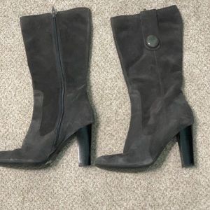 Gray Suede Boots